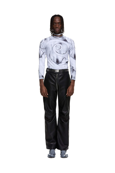 Panneled Leather Biker Pants-XIMONLEE-APOC STORE