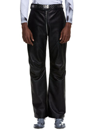 Panneled Leather Biker Pants-XIMONLEE-APOC STORE
