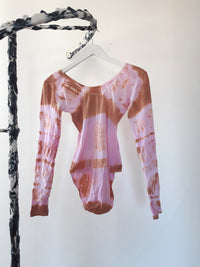 Hand Dyed Bodysuit Brown Pink-Celia Calderón Asensio-APOC STORE