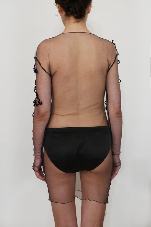 Transparent Dress With Luminous Stones-TRANSE PARIS-APOC STORE