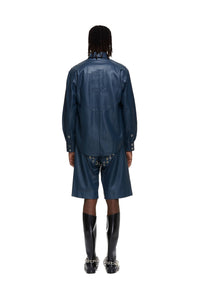 Leather Zip Shirt Jacket-XIMONLEE-APOC STORE