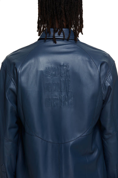 Leather Zip Shirt Jacket-XIMONLEE-APOC STORE