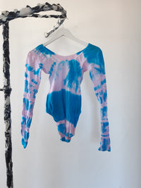 Hand Dyed Bodysuit Blue Pink-Celia Calderón Asensio-APOC STORE