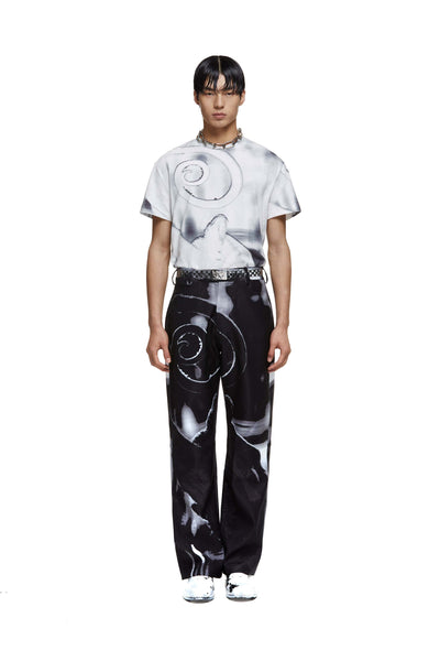 Charcoal Lizard Specimen Pants-XIMONLEE-APOC STORE