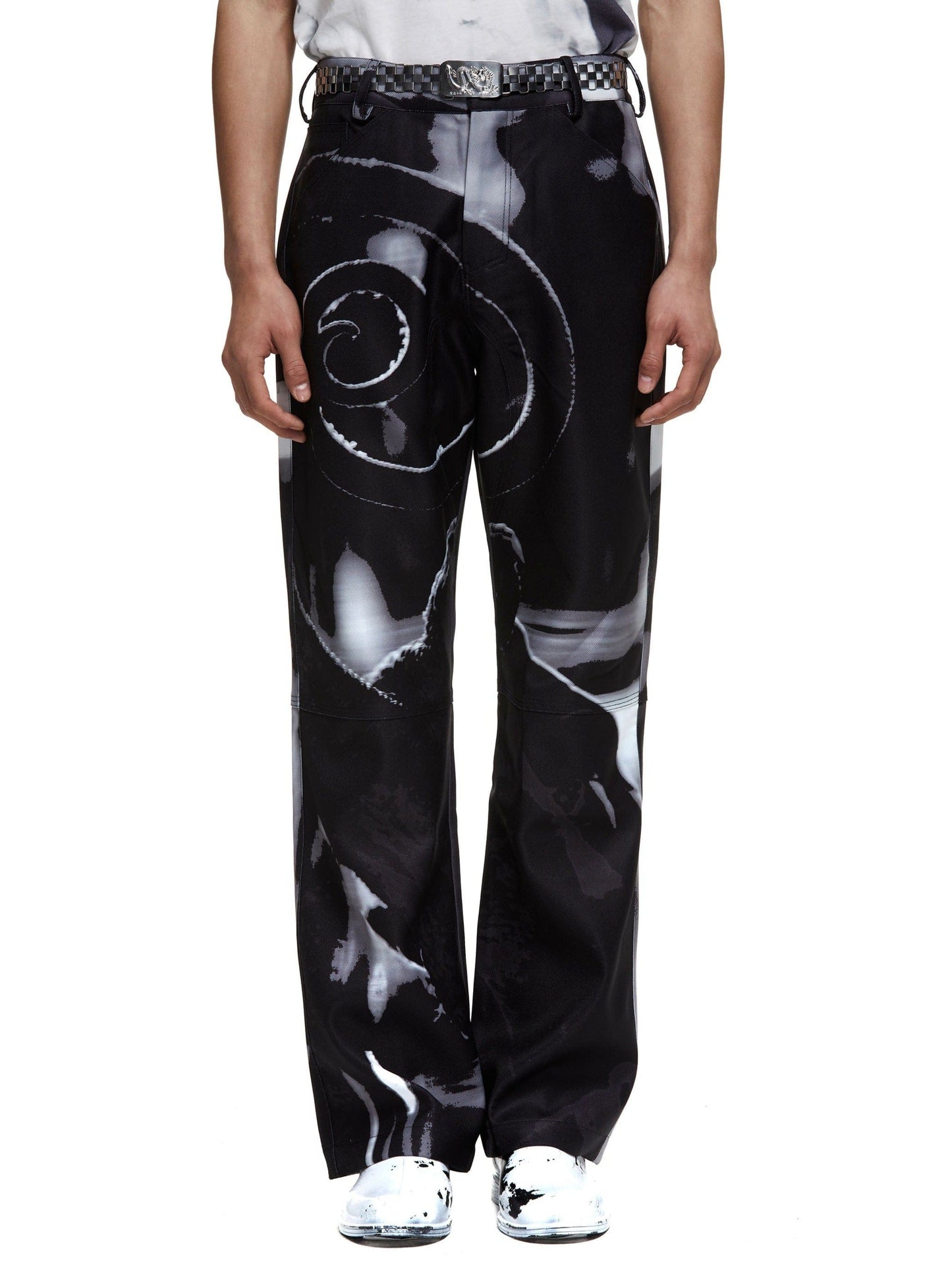 Charcoal Lizard Specimen Pants-XIMONLEE-APOC STORE