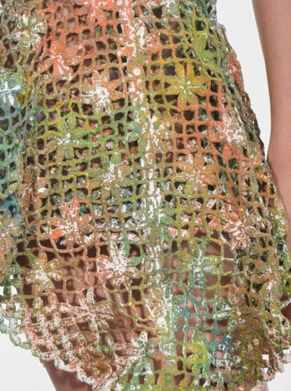 Multicolour Paextia Latex Lace Skirt-VEREDAS-APOC STORE