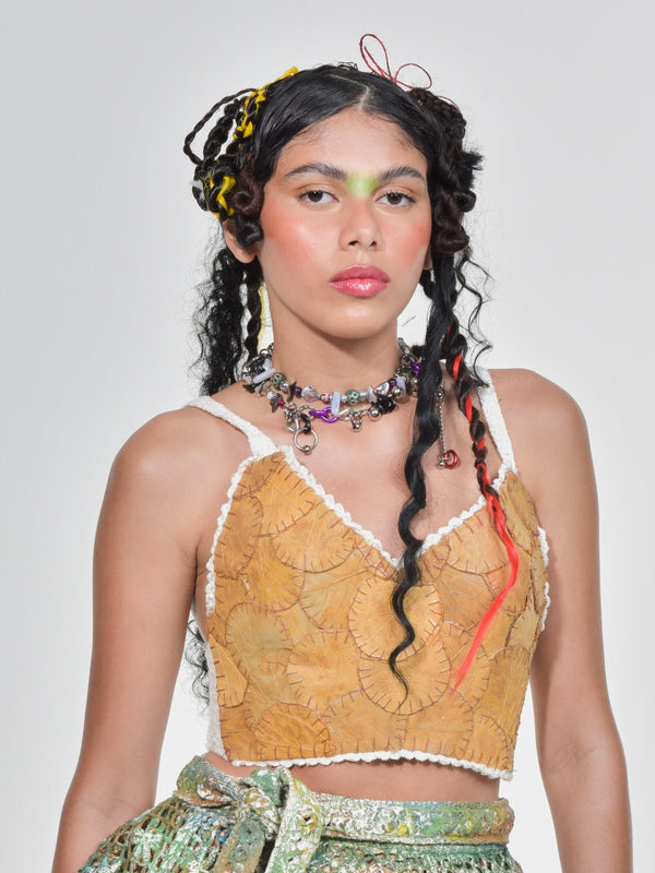 Natural Alëant Leaf Crochet Tank-VEREDAS-APOC STORE