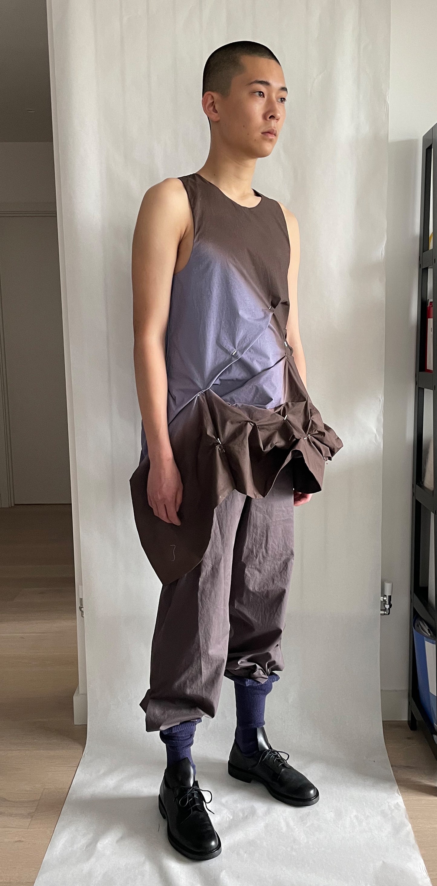 Crinkle Aura Vest Dress-SHEK LEUNG-APOC STORE