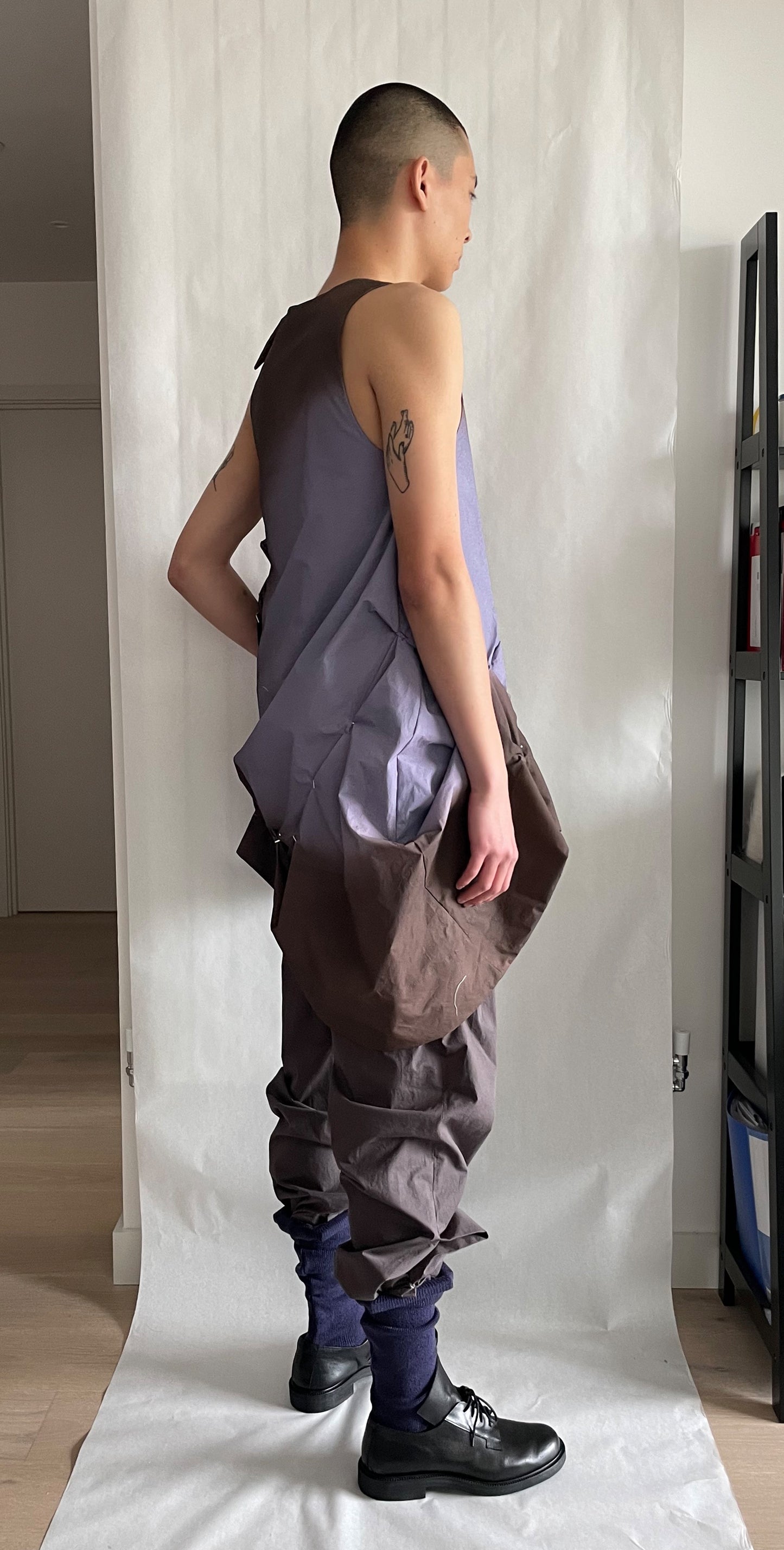 Crinkle Aura Vest Dress-SHEK LEUNG-APOC STORE