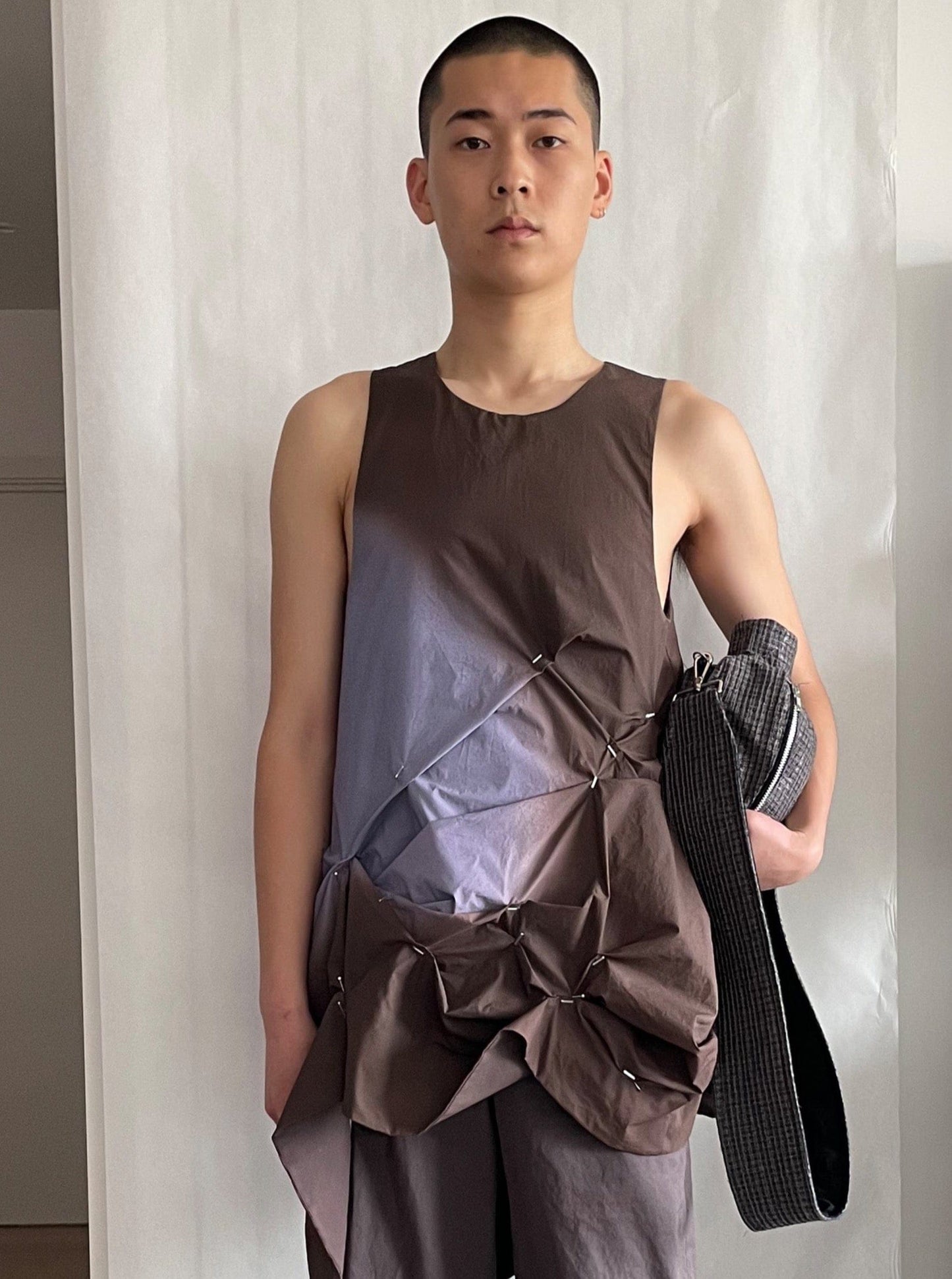 Crinkle Aura Vest Dress-SHEK LEUNG-APOC STORE