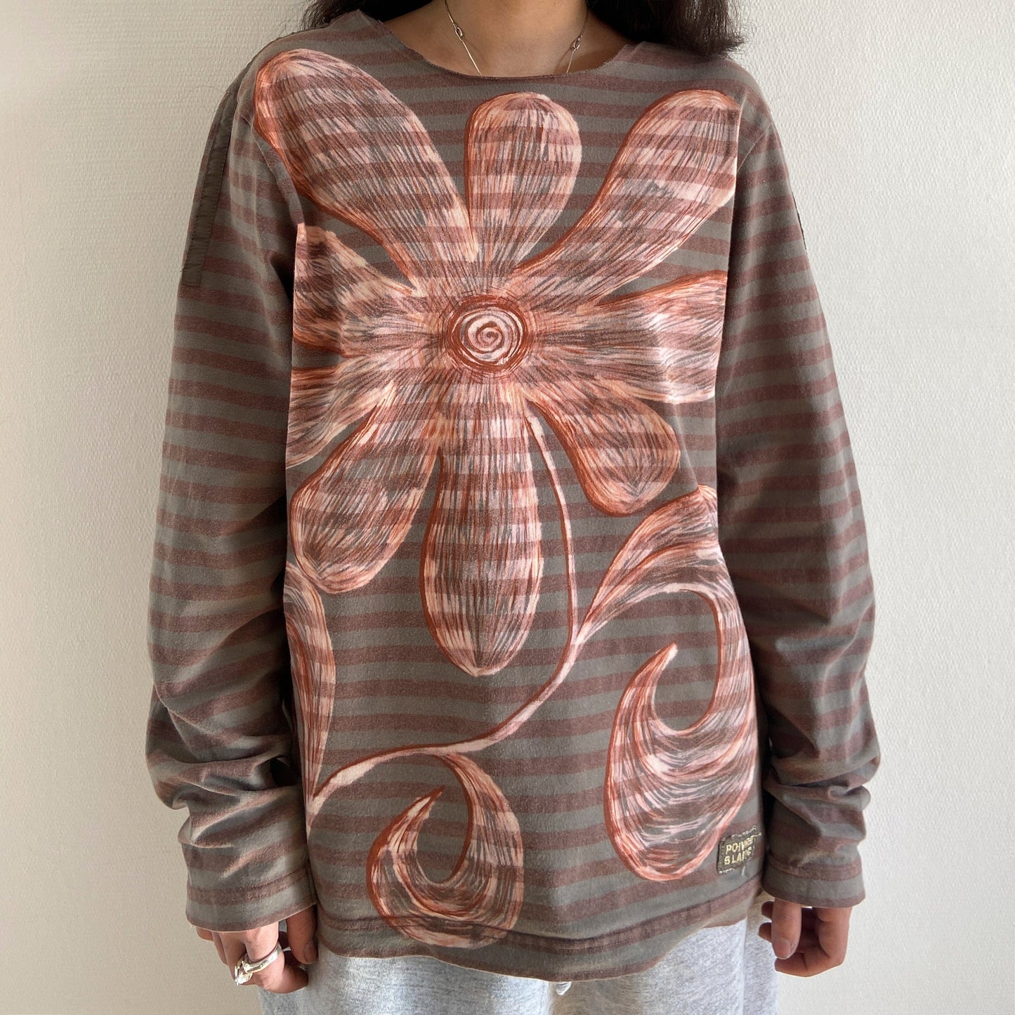 Striped Flower Tee-Anna Castellano-APOC STORE