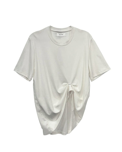 Stapled T-shirt White-SHEK LEUNG-APOC STORE