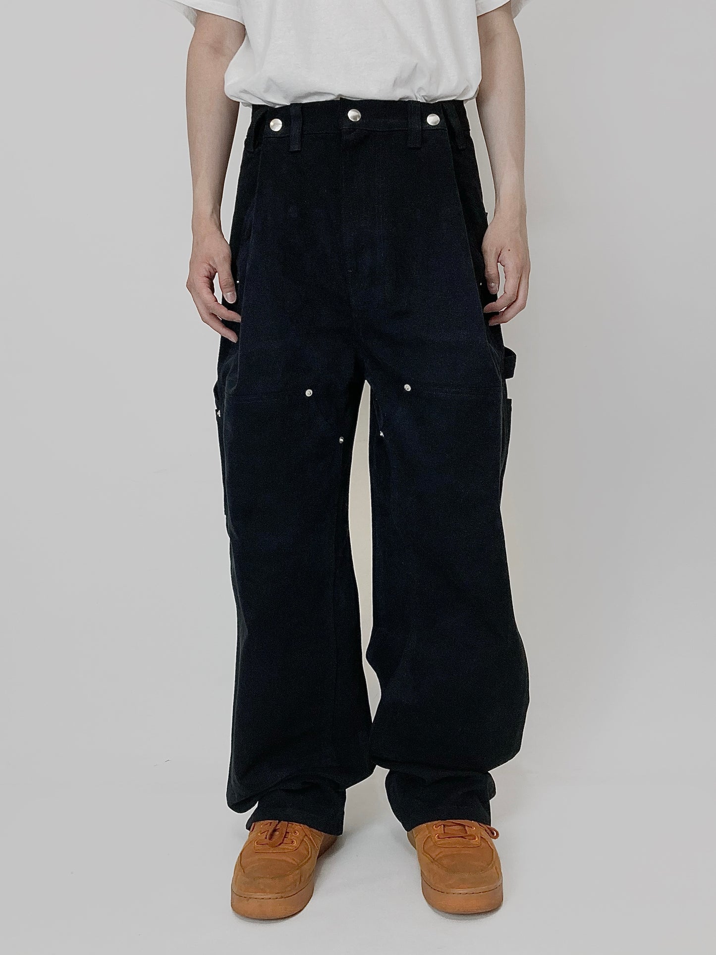 Black Adjustable Pants-EGNARTS-APOC STORE