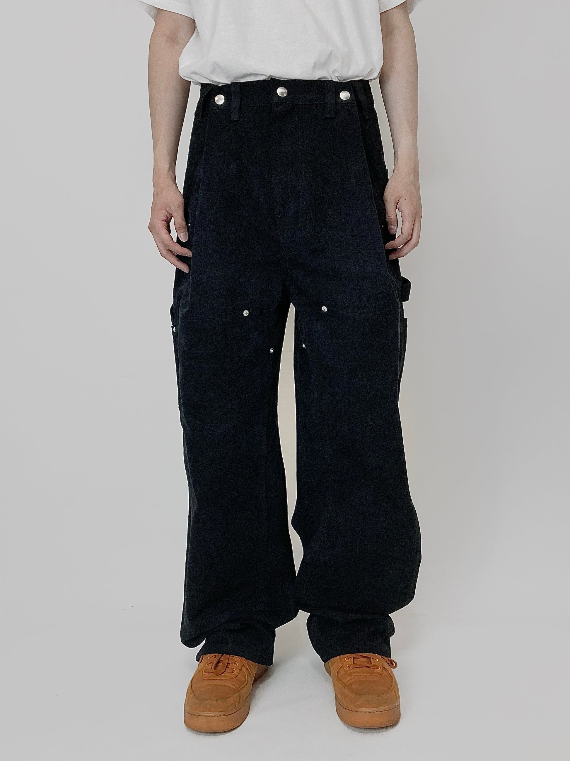 Black Adjustable Pants-EGNARTS-APOC STORE