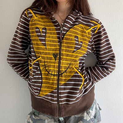 Striped Heart Hoodie-Anna Castellano-APOC STORE