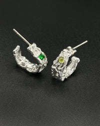 Green-eyed Twisted Terrain Hoops-Danielle Karlikoff-APOC STORE