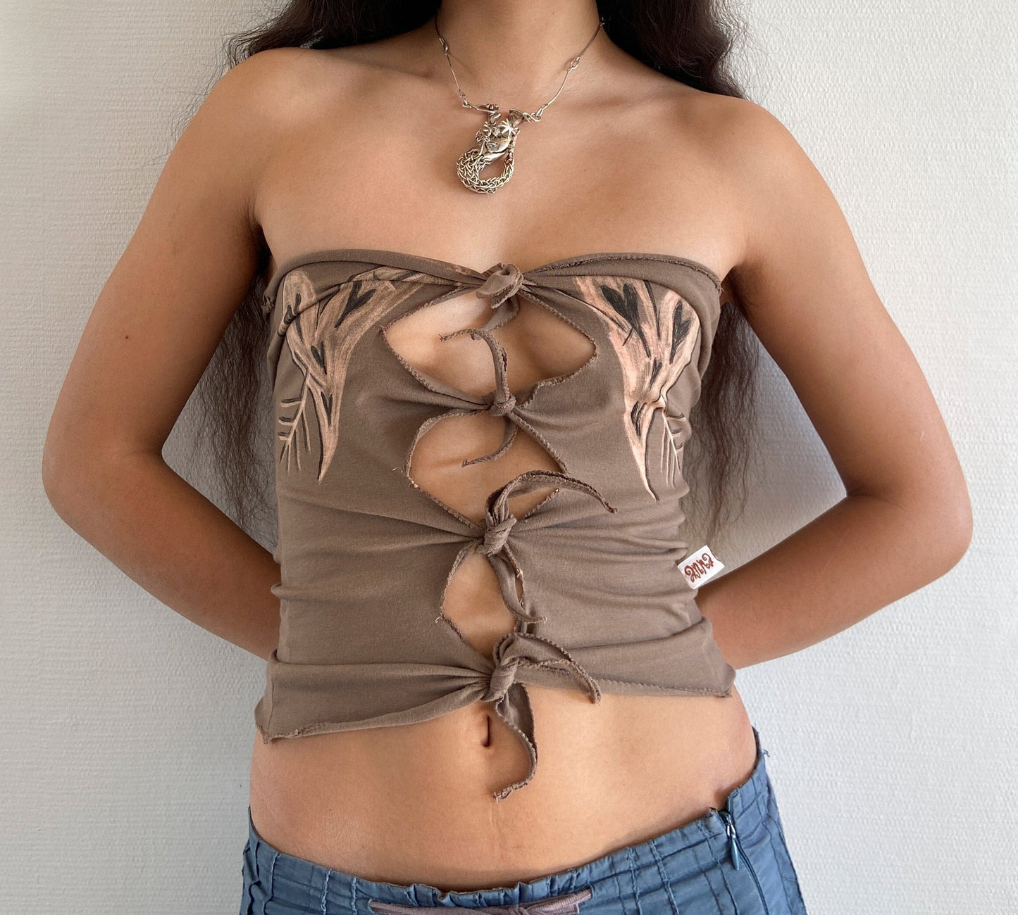 Knotted Tube Top-Anna Castellano-APOC STORE