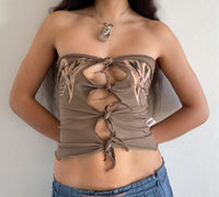 Knotted Tube Top-Anna Castellano-APOC STORE