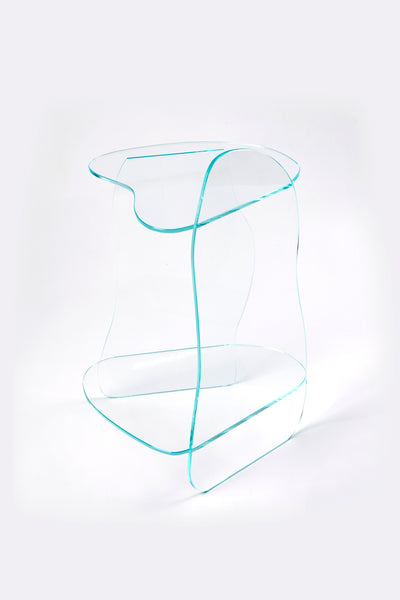 Dolmen Clear Side Table-Studio Chacha-APOC STORE