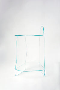 Dolmen Clear Side Table-Studio Chacha-APOC STORE