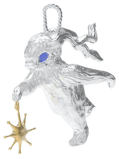 Silver Lucky Rabbit Solo Dance Necklace-Ancient Future-APOC STORE