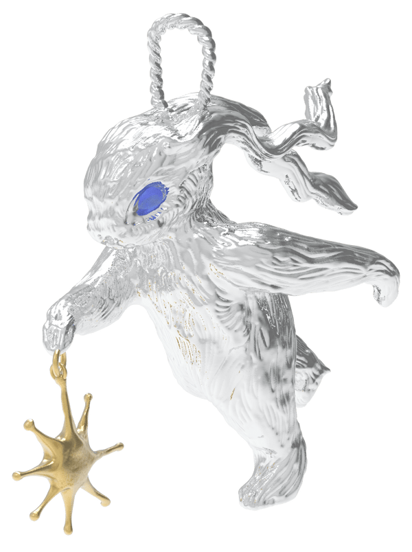 Silver Lucky Rabbit Solo Dance Necklace-Ancient Future-APOC STORE