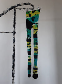 Hand Dyed Tights Green Multicolour-Celia Calderón Asensio-APOC STORE