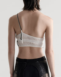 Black&White One Shoulder Tank Top-July Li-APOC STORE