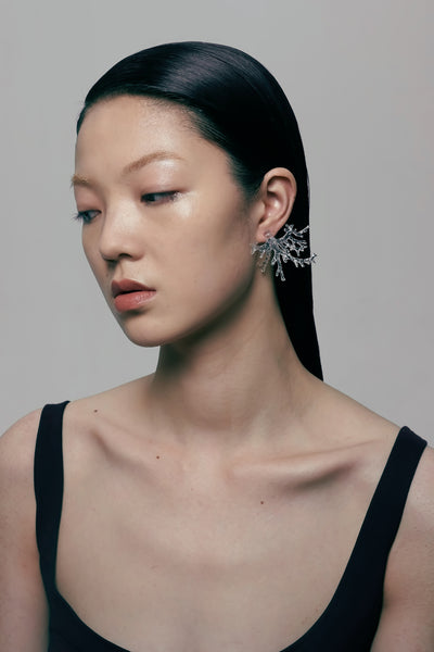 Clear Coral Resin Earrings-Ancient Future-APOC STORE