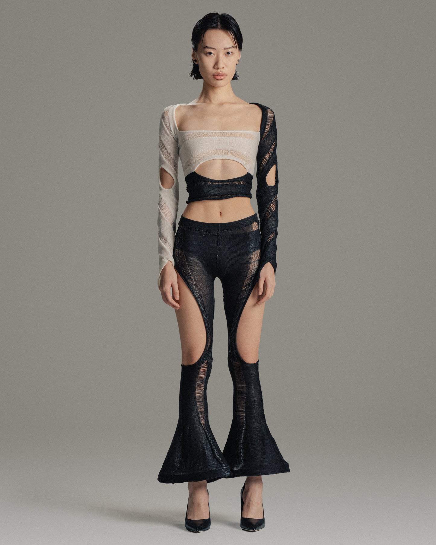 Black & White Swirl Top-July Li-APOC STORE