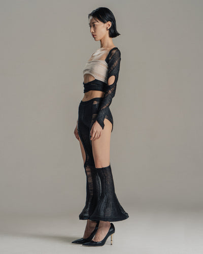 Black & White Swirl Top-July Li-APOC STORE