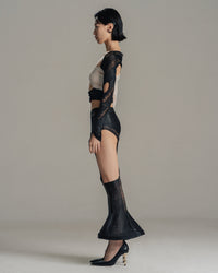 Black & White Swirl Top-July Li-APOC STORE