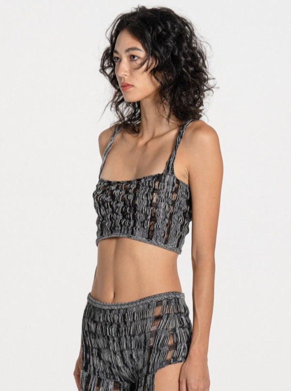 Hand Grid Vine Tank Top-July Li-APOC STORE