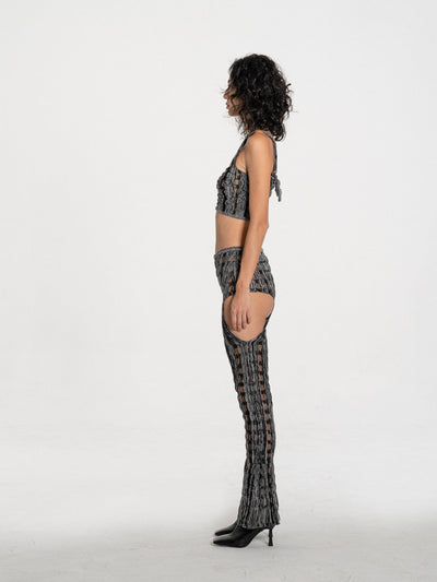 Hand Grid Vine Tank Top-July Li-APOC STORE