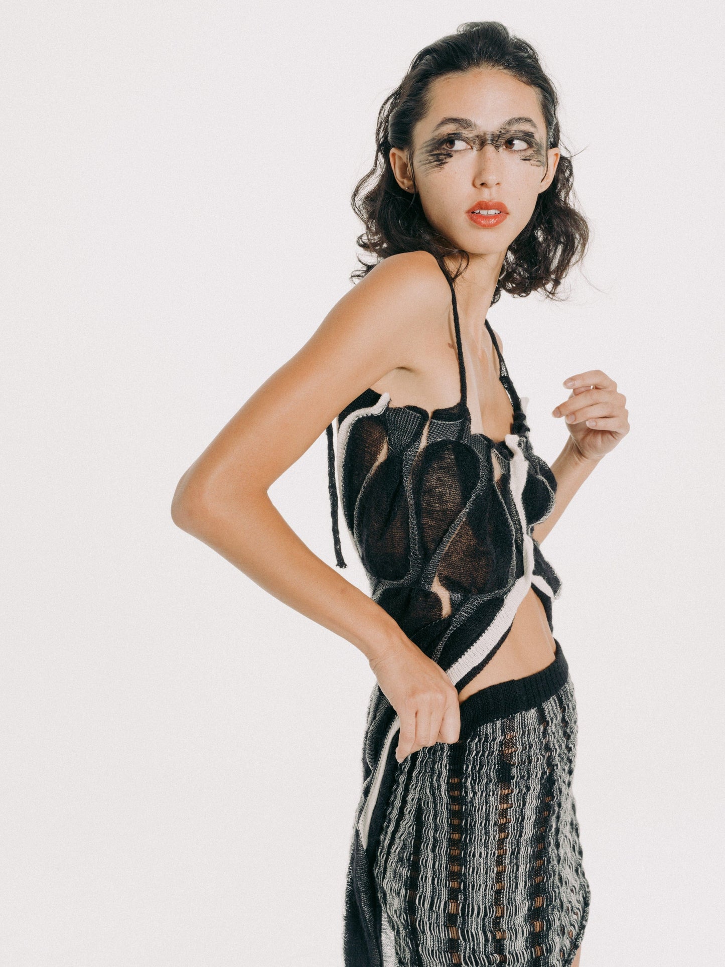 Hand Knit Vine Tank Top-July Li-APOC STORE
