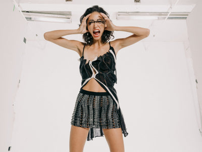 Hand Knit Vine Tank Top-July Li-APOC STORE