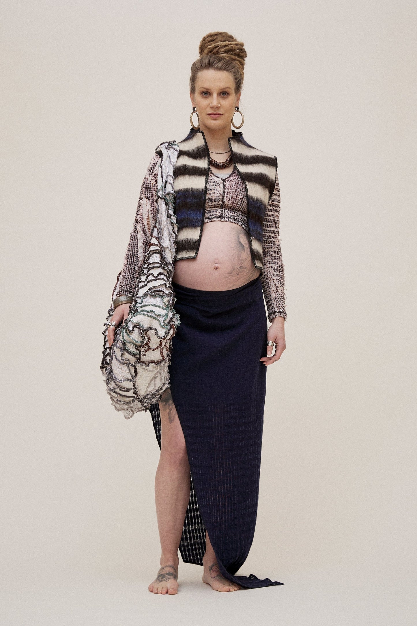 Topographic Stretch Weave LS Polo-Luna Del Pinal-APOC STORE