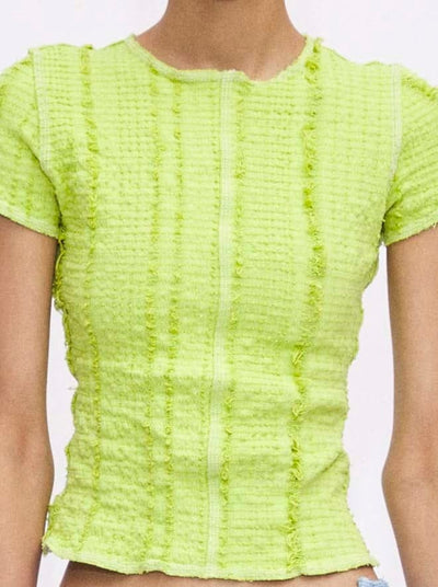Gecko Overdyed Stretch Weave Tee-Luna Del Pinal-APOC STORE
