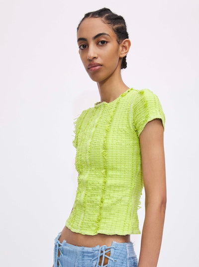 Gecko Overdyed Stretch Weave Tee-Luna Del Pinal-APOC STORE