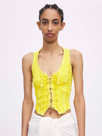Cyber Overdyed Stretch Weave Halter-Luna Del Pinal-APOC STORE