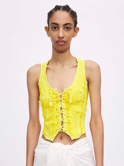 Cyber Overdyed Stretch Weave Halter-Luna Del Pinal-APOC STORE