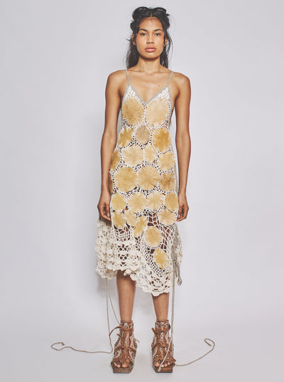 Leaf Patchwork Dress-VEREDAS-APOC STORE