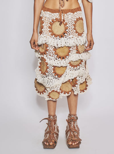 Leaf Swirl Skirt-VEREDAS-APOC STORE