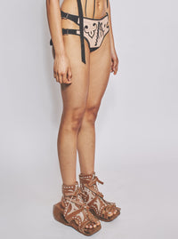 Veg-Tan Leather Undies Black-VEREDAS-APOC STORE