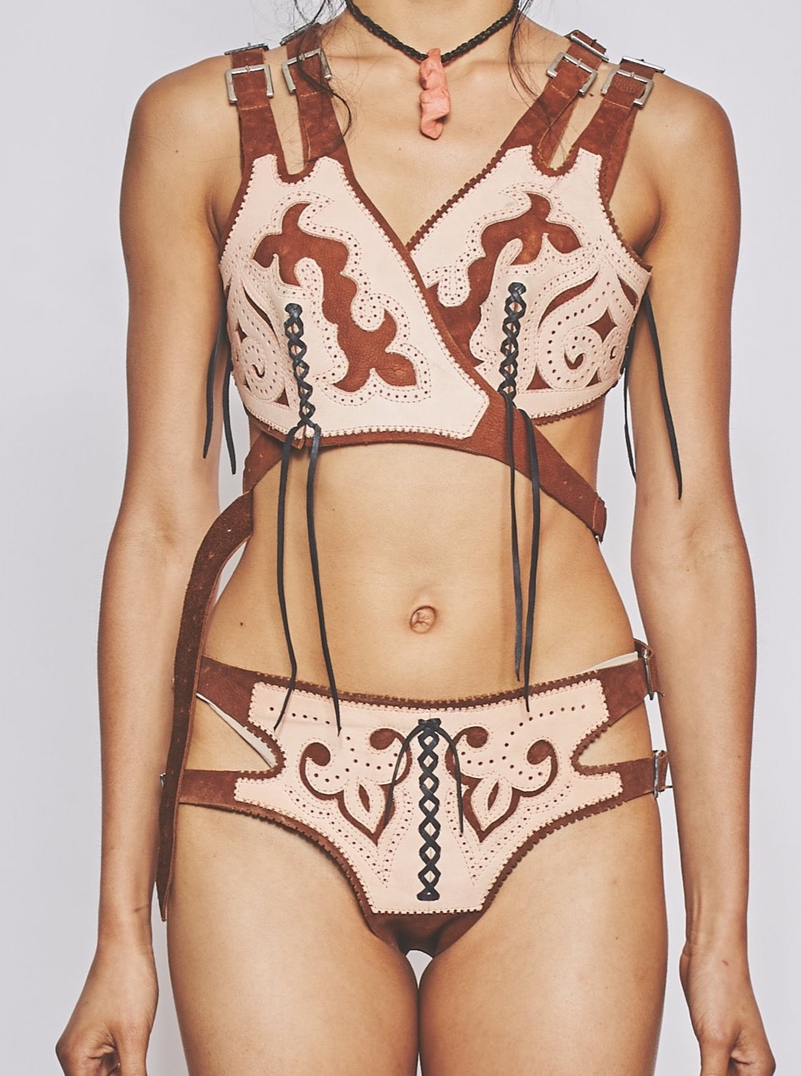 Veg-Tan Leather Undies Brown-VEREDAS-APOC STORE