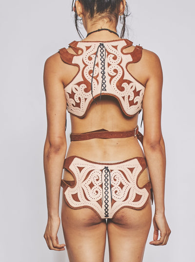 Veg-Tan Leather Undies Brown-VEREDAS-APOC STORE