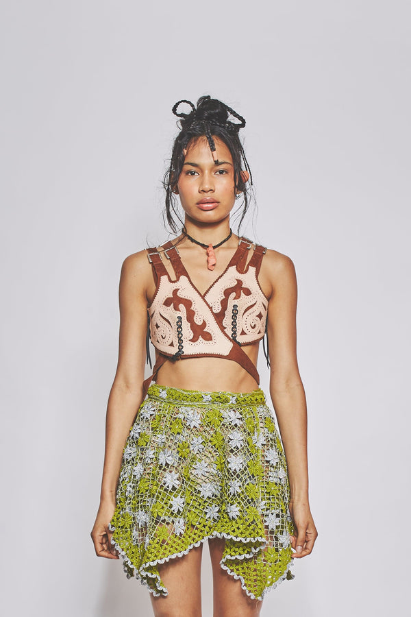 Pixie Skirt - Green Silver-VEREDAS-APOC STORE