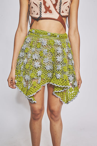 Pixie Skirt - Green Silver-VEREDAS-APOC STORE