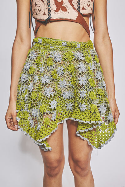Pixie Skirt - Green Silver-VEREDAS-APOC STORE
