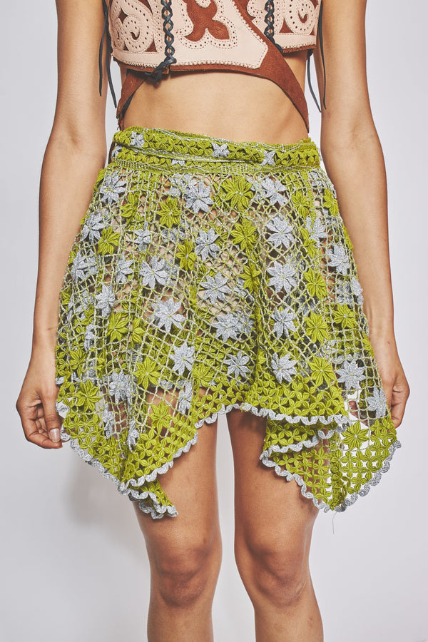 Pixie Skirt - Green Silver-VEREDAS-APOC STORE